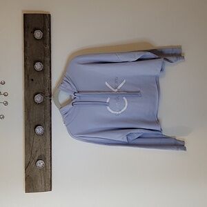 NWOT Calvin Klein Cropped Logo Hoodie SZ LG